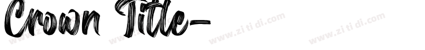 Crown Title字体转换